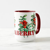 赤いコケモモのMAMABERRY マグカップ (正面右)