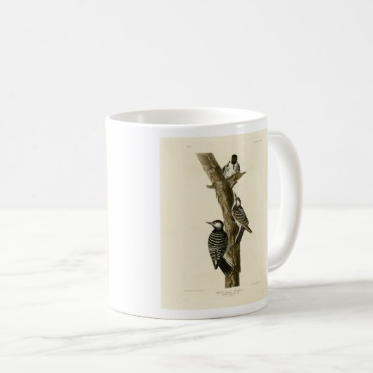 赤いコックレッドのウードカーオードゥボンの鳥たち コーヒーマグカップ (正面右)