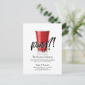 赤いコップのユーモア特別な祝い ポストカード (スタンド正面)