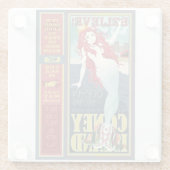 赤いコニーアイランドの人魚 ガラスコースター (裏面)