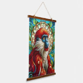 赤いコロバスカイの壁のタペストリー 吊り下げ型タペストリー (傾斜あり)