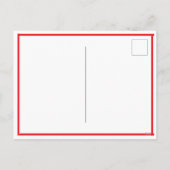 赤いコンバーチブルの可愛いグラウンドホッグ シーズンポストカード (裏面)