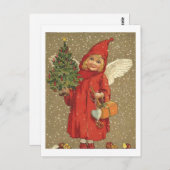 赤いコートの天使 ポストカード (正面/裏面)