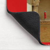 赤いコートの女の子 マウスパッド (コーナー)