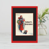 赤いコートの女性とスコッチテリアのオープンハウス 招待状 (スタンド正面)