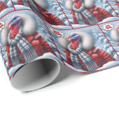 赤いコートを着たクリスマストルコ ラッピングペーパー (ロールコーナー)