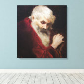 赤いコートを着た老人（サンタクロース） （クリスマス） キャンバスプリント (インサイチュ (ウッドフロア))