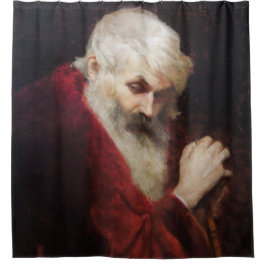 赤いコートを着た老人（サンタクロース） （クリスマス） シャワーカーテン