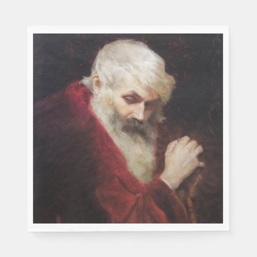 赤いコートを着た老人（サンタクロース） （クリスマス） スタンダードランチョンナプキン (正面)