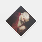 赤いコートを着た老人（サンタクロース） （クリスマス） スタンダードランチョンナプキン (角)