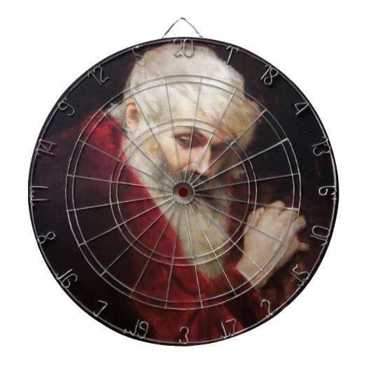 赤いコートを着た老人(サンタクロース) (クリスマス) ダーツボード (正面)