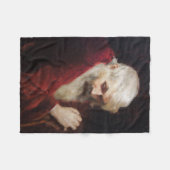 赤いコートを着た老人（サンタクロース） （クリスマス） フリースブランケット (正面(横))