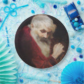 赤いコートを着た老人(サンタクロース) (クリスマス) ペーパープレート (パーティー)