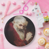 赤いコートを着た老人(サンタクロース) (クリスマス) ペーパープレート (パーティー)