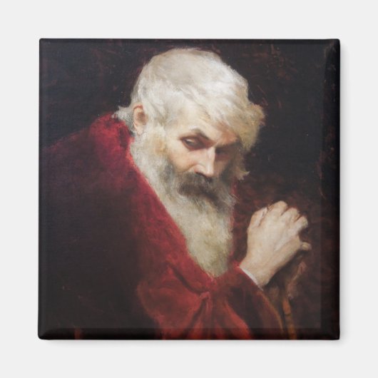 赤いコートを着た老人（サンタクロース） （クリスマス） マグネット (正面)