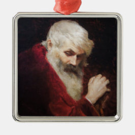 赤いコートを着た老人（サンタクロース） （クリスマス） メタルオーナメント