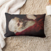 赤いコートを着た老人（サンタクロース） （クリスマス） ランバークッション (ブランケット)