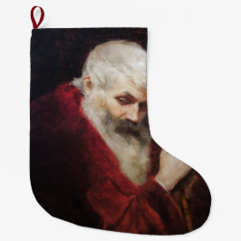 赤いコートを着た老人（サンタクロース） （クリスマス） ラージクリスマスストッキング