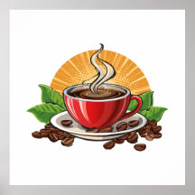赤いコーヒーカップ