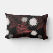 赤いコーヒーツリーの花。 ランバークッション (裏面)