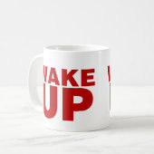 赤いコーヒーマグを起こす コーヒーマグカップ (正面左)