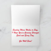 「赤いゴムボールのように」回復グリーティングカード カード (内部)