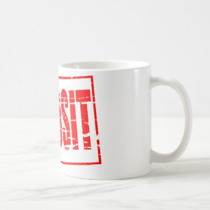 赤いゴム印効果デポジット コーヒーマグカップ