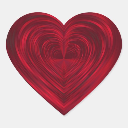 赤いサイケデリック 自作テンプレート ハートシール (正面)