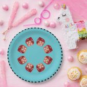 赤いサイコロを転がって下さい ペーパープレート (パーティー)