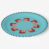 赤いサイコロを転がって下さい ペーパープレート (アングル)