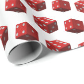 赤いサイコロオンホワイト ラッピングペーパー (ロールコーナー)