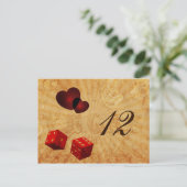 赤いサイコロヴィンテージベガスのテーブル番号 ポストカード (スタンド正面)