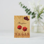 赤いサイコロヴィンテージベガス披露宴カード エンクロージャーカード (スタンド正面)