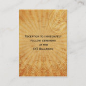 赤いサイコロヴィンテージベガス披露宴カード エンクロージャーカード (裏面)