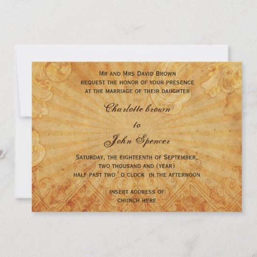 赤いサイコロヴィンテージラスベガスの結婚式の招待 招待状 (裏面)