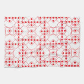 赤いサイコロ キッチンタオル (横)