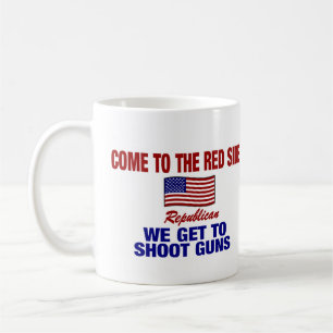 赤いサイドに来られて私達はシュート銃を得ます! コーヒーマグカップ