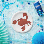 赤いサソリのイラスト ペーパープレート (パーティー)