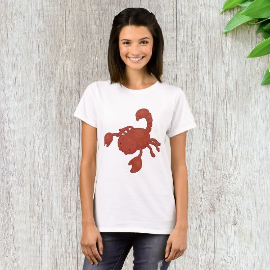 赤いサソリのイラスト Tシャツ