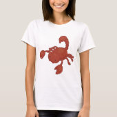 赤いサソリのイラスト Tシャツ (正面)