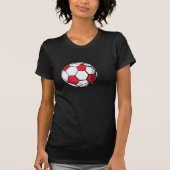 赤いサッカーボールのTシャツおよびギフト Tシャツ (正面)