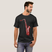 赤いサックス Tシャツ (正面フル)