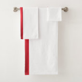 赤いサテンリボンのクリスマスボー バスタオルセット (インサイチュ)