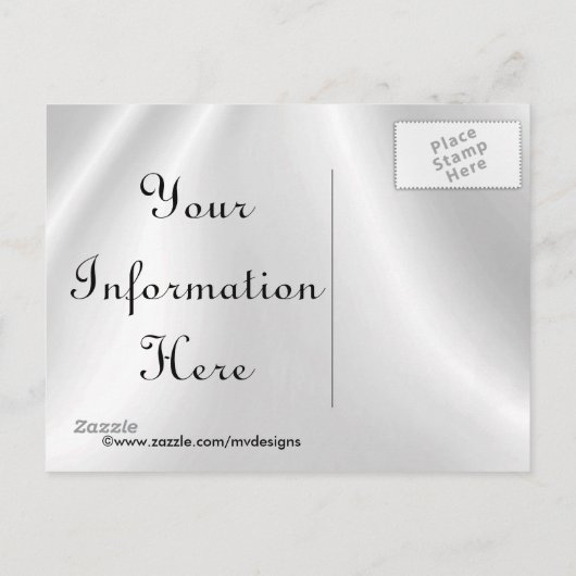 赤いサテン日付はがきを保存 案内ポストカード (裏面)