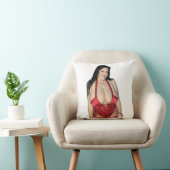 赤いサテン（両面） クッション (椅子)