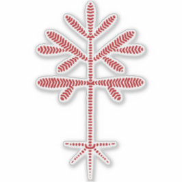 赤いサプリング付きビニールデカール シール