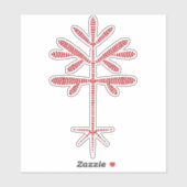 赤いサプリング付きビニールデカール シール (シート)