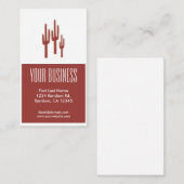 赤いサボテンのカスタマイズ可能な名刺 名刺 (正面/裏面)