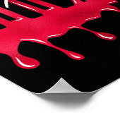 赤いサポートチームの一致するT型 ポスター (角)