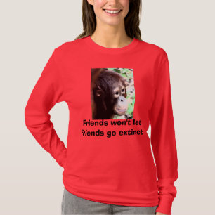 赤いサルのための赤いワイシャツ Tシャツ